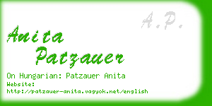 anita patzauer business card